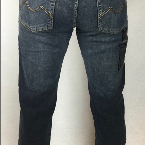 Practical Urban Star Navy blue jeans light hand sanding stretch relaxed fit - Picture 2 of 5